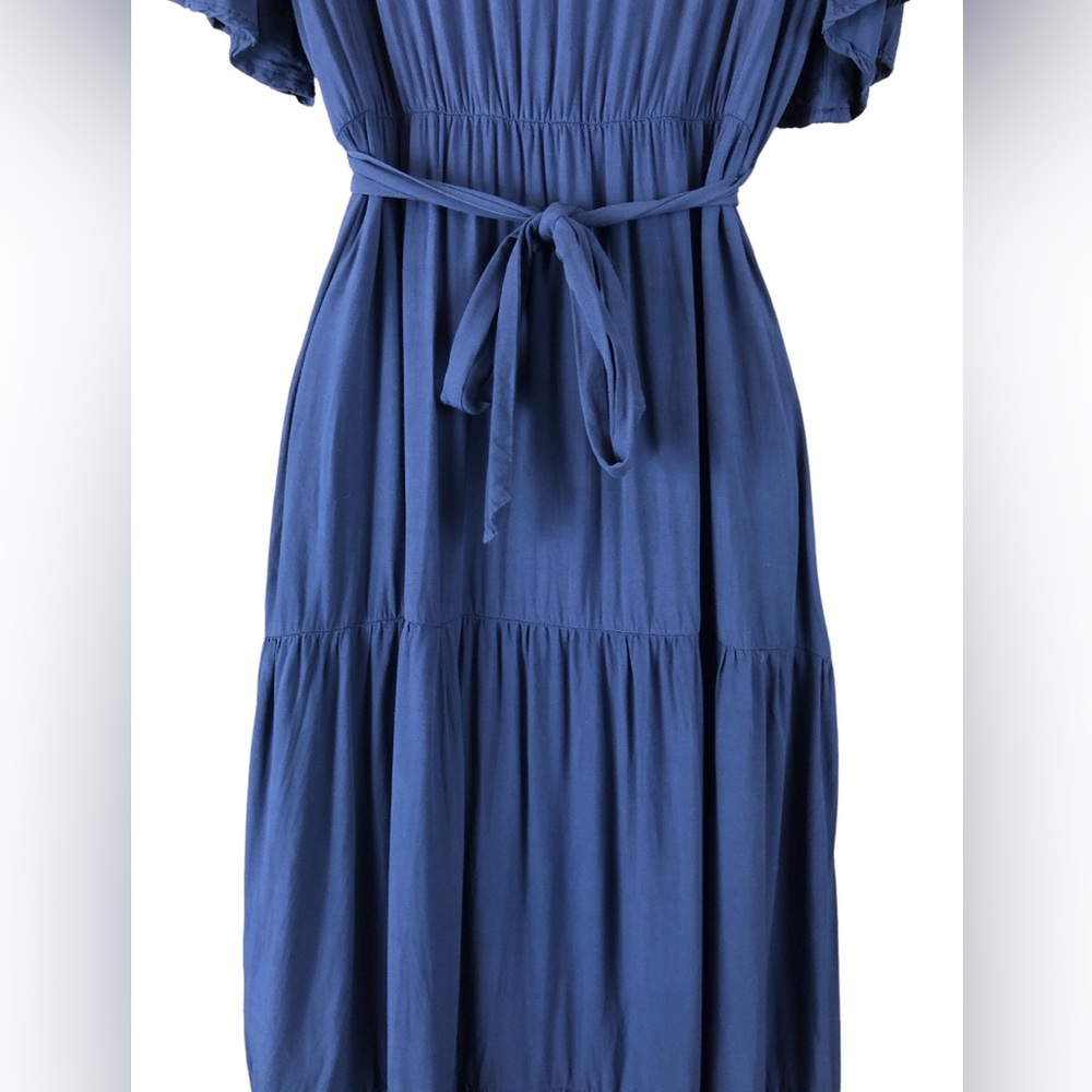 Elegant Deep Blue Maxi Dress - Picture 6 of 15